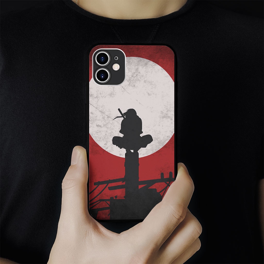 Ốp lưng Manga ninja ngồi trên cột dưới ánh trăng cho IPHONE và SAMSUNG  MANGA00074