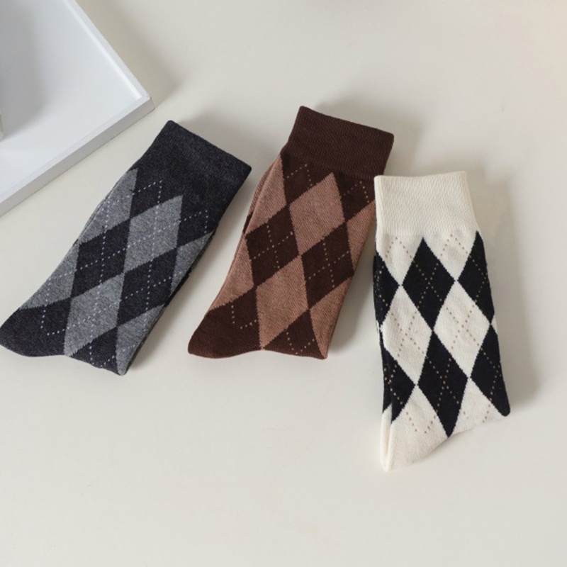 Youyo Vớ Cotton Unisex Màu Tương Phản In Họa Tiết Kẻ Sọc Phong Cách Đại Học