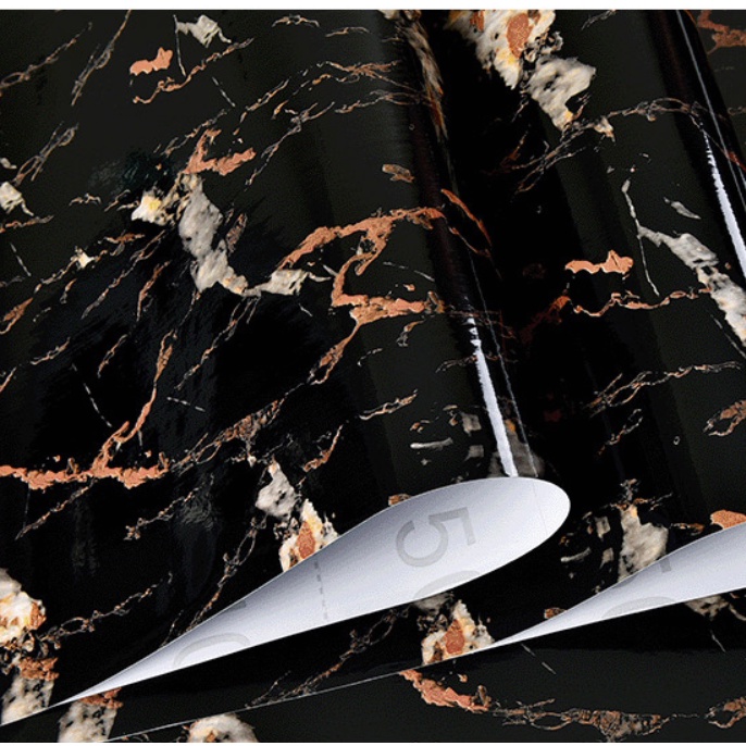 Decal dán tường ĐÁ ĐEN VÂN VÀNG KHỔ 60CM nhiều mẫu (giá 1m dài)