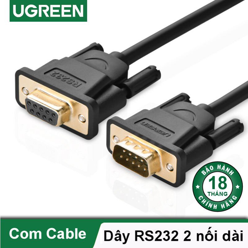 ✥♝Cáp nối dài COM 9 RS232 Cao Cấp Ugreen 20145 20146 20147 20148 DB101 (9M/9F) Chính hãng