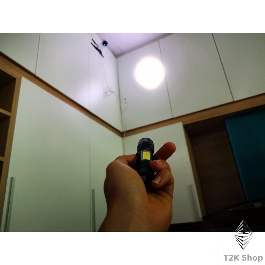Đèn pin mini siêu sáng cầm tay sạc usb bỏ túi tiện lợi - T2K Shop