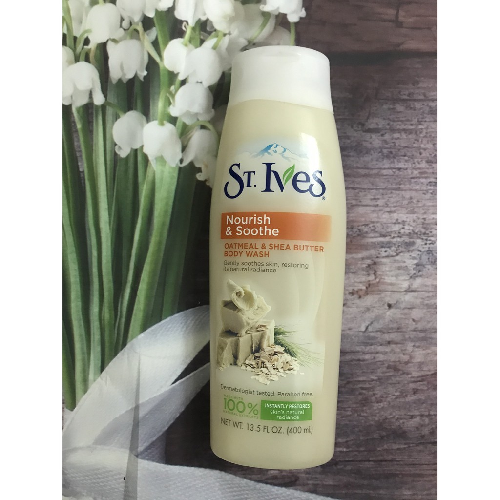 [Mã 400mlMC]Sữa Tắm Chăm Sóc Da Nhập Khẩu Từ Mỹ ST. IVES BODY WAS 400ml Hương Yến Mạch Và Bơ, Cam Chanh, Muối Biển | BigBuy360 - bigbuy360.vn