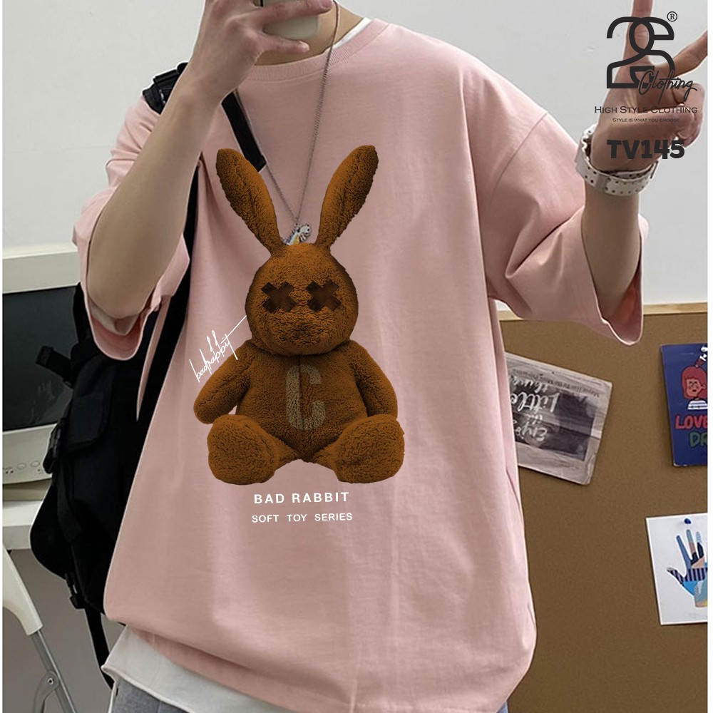 Áo Thun Tay Lỡ 2s Clothing Áo Phông Bad Rabbit Unisex Nam Nữ Cotton Oversize Form Rộng Ulzzang hình thỏ Nelly TV145