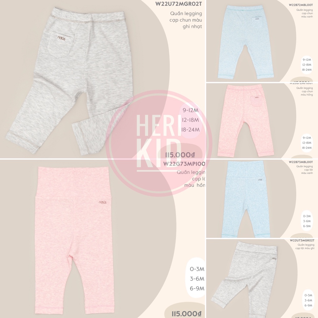 Nous - Quần Legging dài cho bé sơ sinh đến 18 tháng