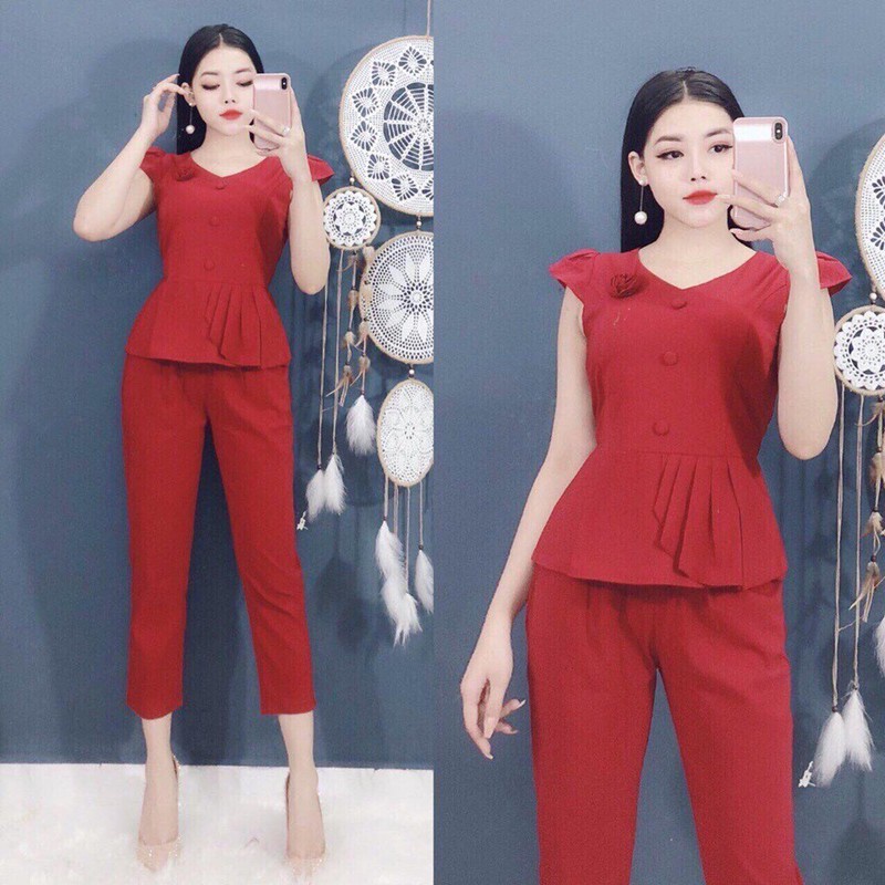 SET BỘ THỜI TRANG ĐÍNH HOA SÁT NÁCH DỄ THƯƠNG