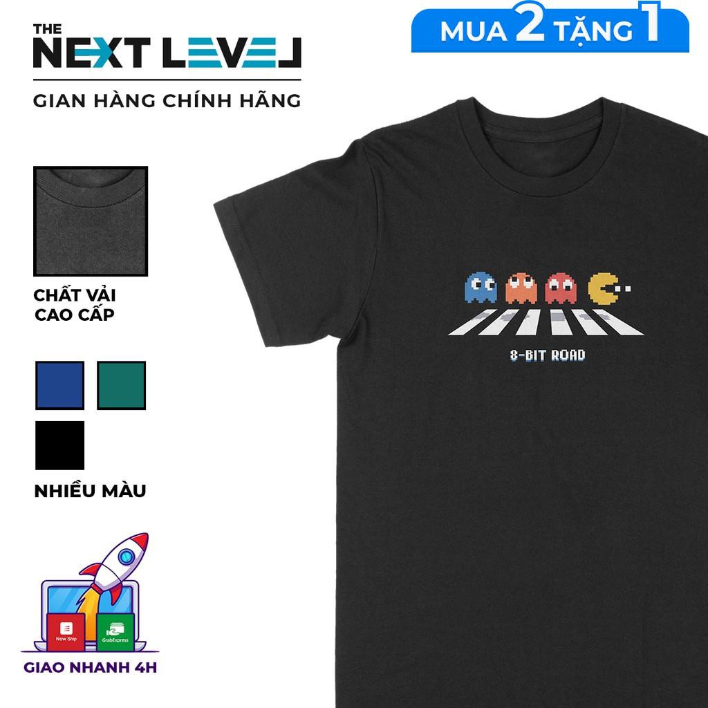 YWqb / / / Áo thun 8-bit Road - Pacman Unisex THE NEXT LEVEL, Cotton 100% 3 màu nam nữ - BT0082 ! ! !
