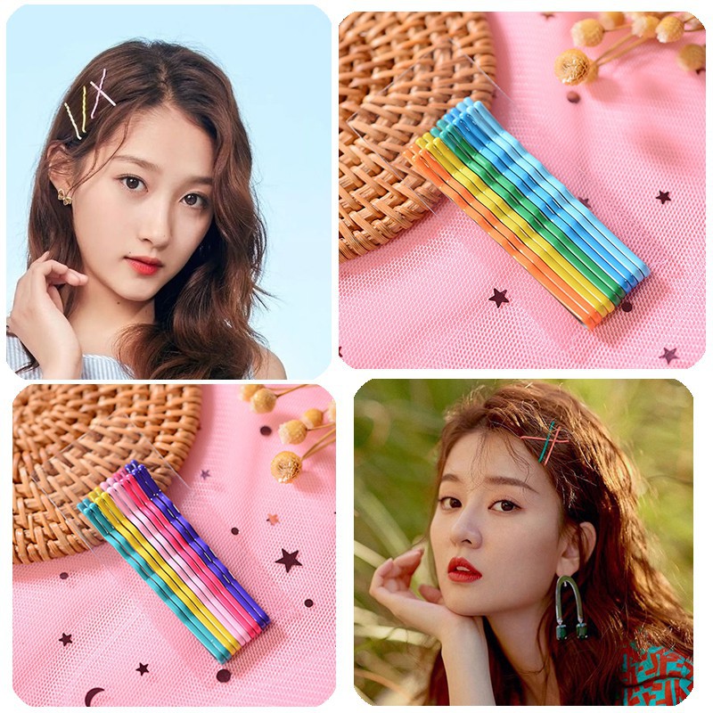 Set 10 kẹp tăm thời trang Hàn Quốc đáng yêu cho nữ