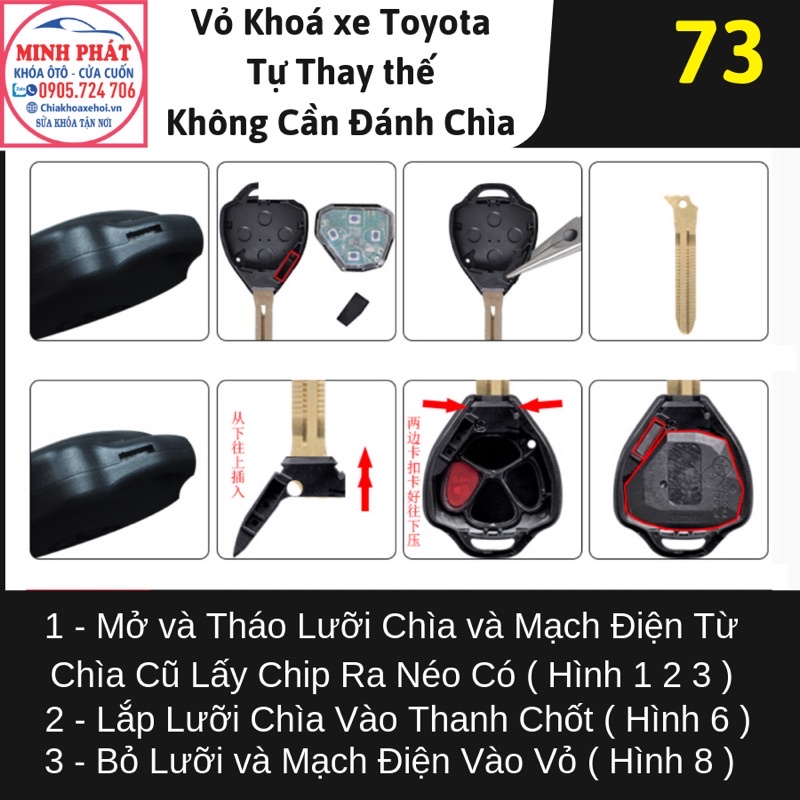 Vỏ Chìa khoá Xe Toyota Camry