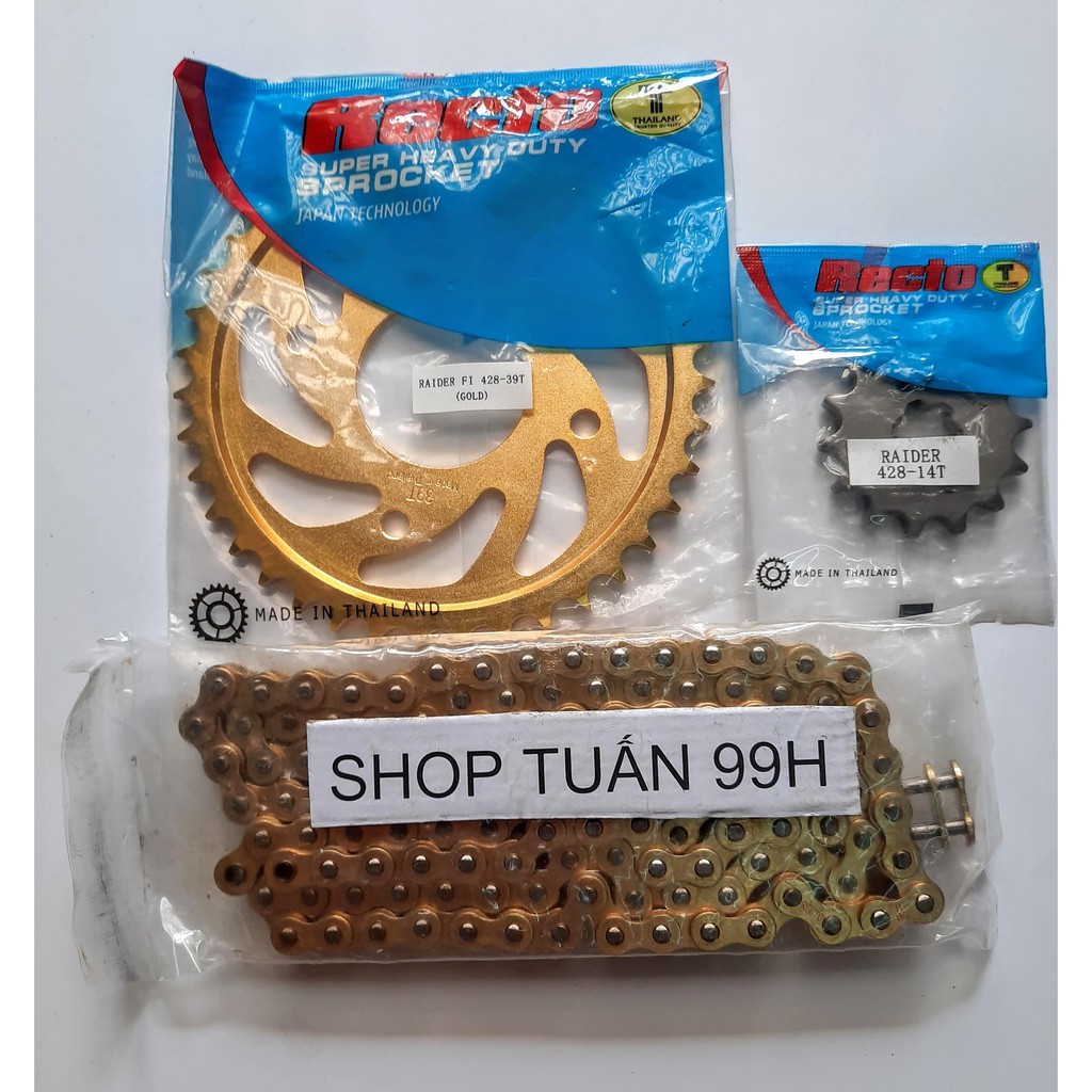 Bộ nhông sên dĩa dành cho Raider chính hãng Recto