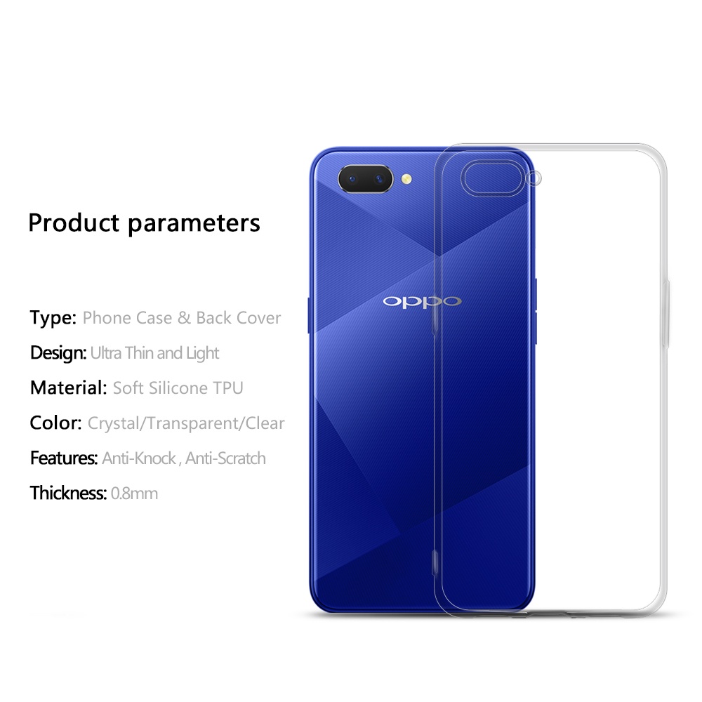 Ultra Ốp Điện Thoại Silicon TPU Mềm Trong Suốt Cho OPPO A1 Pro A3 A3s A5s A5 A9 A7 A8 A11 A11x A12 A12e A15 A15s A16 A16e 16K A16s