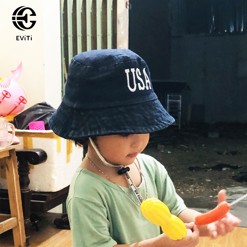 [Ảnh thật] Mũ bò trẻ em - Nón vành cho bé, hàng VNXK loại đẹp.Logo thêu sắc nét tỉ mỉ