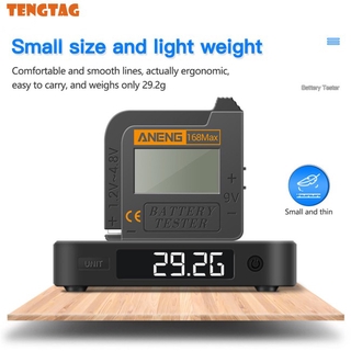 ANENG 168Max Digital Lithium Battery Capacity Tester Universal Test Checkered Load Analyzer Display Check AAA AA Button Cell