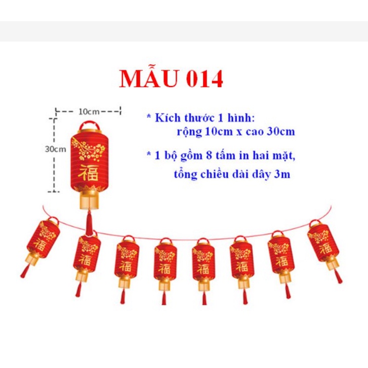 Cờ trang trí tết mẫu 14