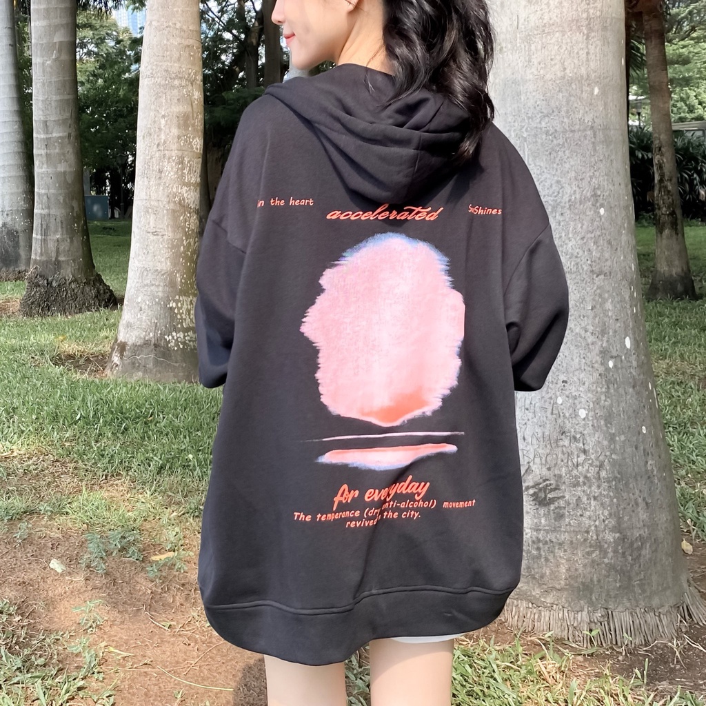 Áo Khoác Hoodie Form Rộng Phối Zip Unisex DAY Vải Nỉ Bông - Tuni Store