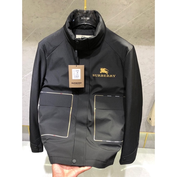 Áo khoác mùa đông cho nam siêu ấm thương hiệu Burberry BBR cao cấp