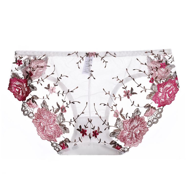 Quần Lót cotton Lưng Thấp Không Đường May Phối Ren Quyến Rũ Cho Nữ Cỡ Lớn 65kg - 40kg XL L