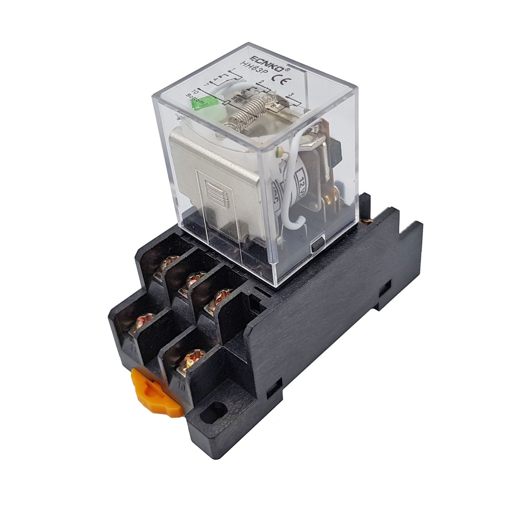 Relay trung gian ECNKO HH63P, HH64P,  (12VDC, 24VDC, 220VAC)