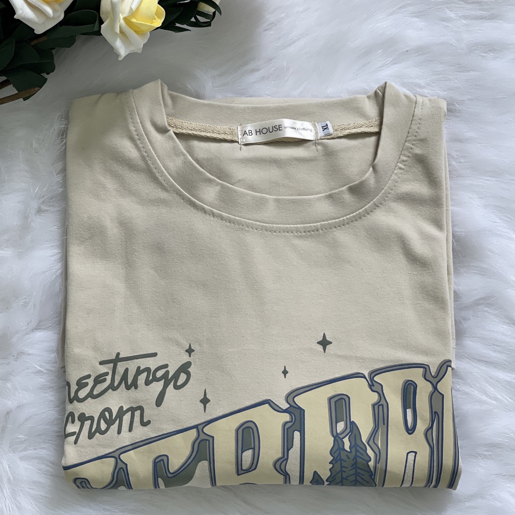 Áo thun tay lỡ in GẤU BEERBRO form rộng unisex nam nữ