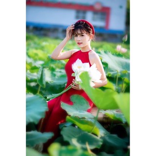 Bộ Yếm dài chụp ảnh sen (TẶNG MẤN)