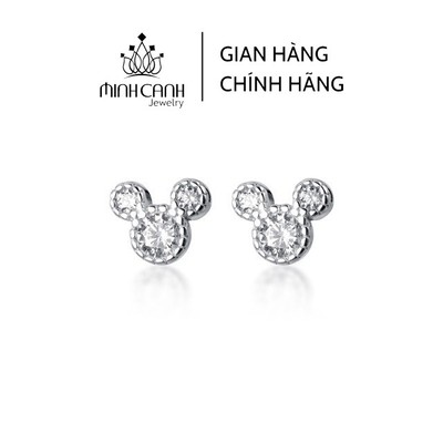 Bông tai chuột Mickey bạc ta - Minh Canh Jewelry