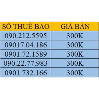 sim Mobifone 10 số đầu 09 số dễ nhớ