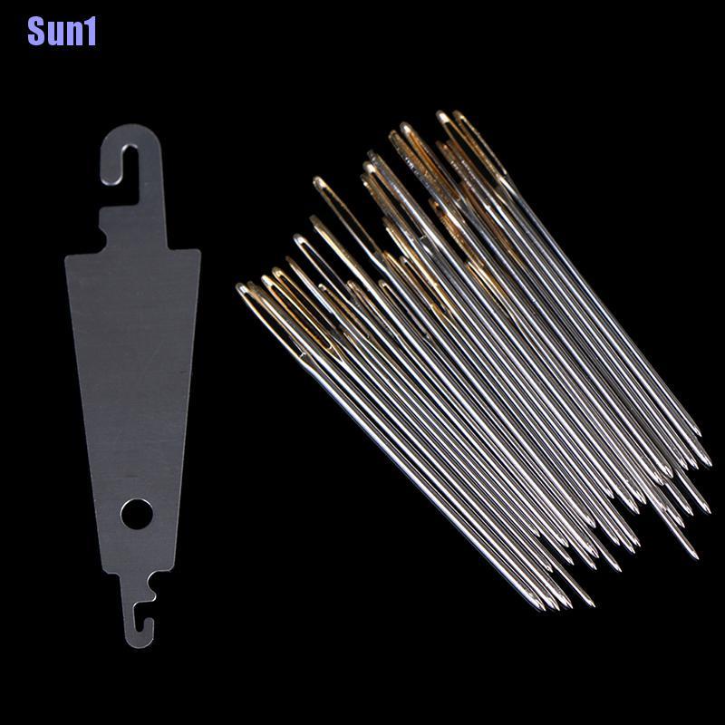 Bộ 30 Kim Thêu Mắt Vàng Kèm Chỉ