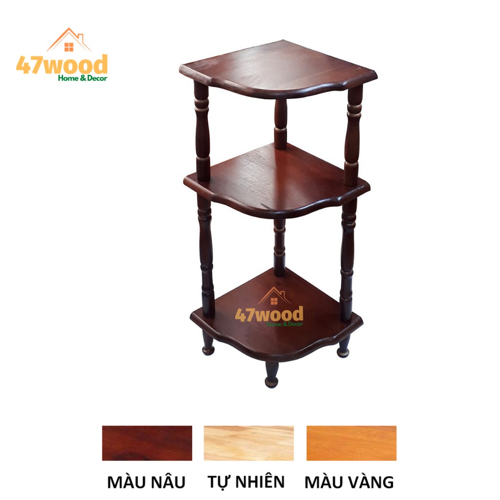 Kệ góc bằng gỗ 3 tầng size nhỏ