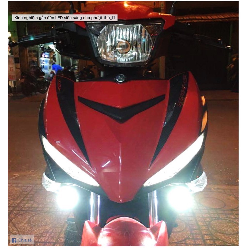 New trợ sáng bi cầu mini 2 chế độ xe máy loại 1  - Vindecal BD