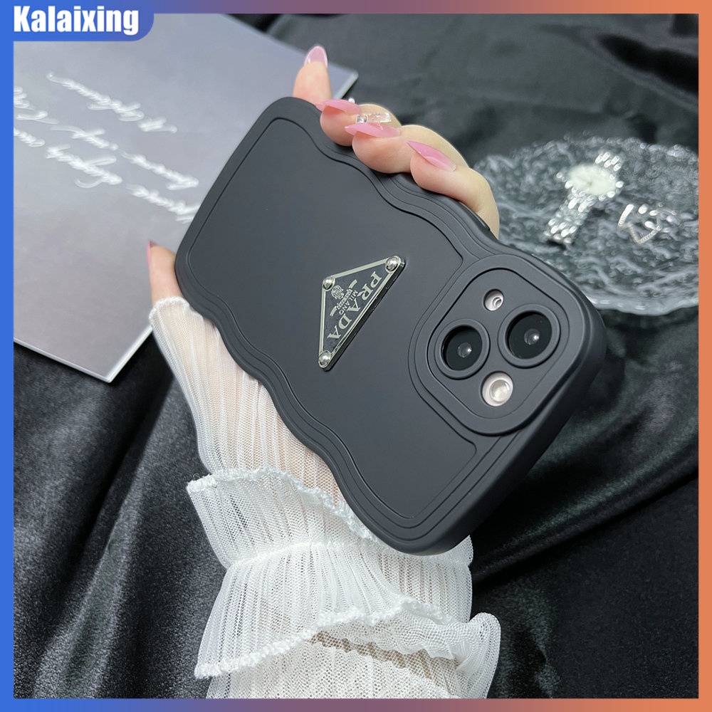 Ốp Điện Thoại Mềm Hình Tam Giác In Logo Prada Cho iPhone 14 Plus 14 Pro Max 13 12 11 Pro Max