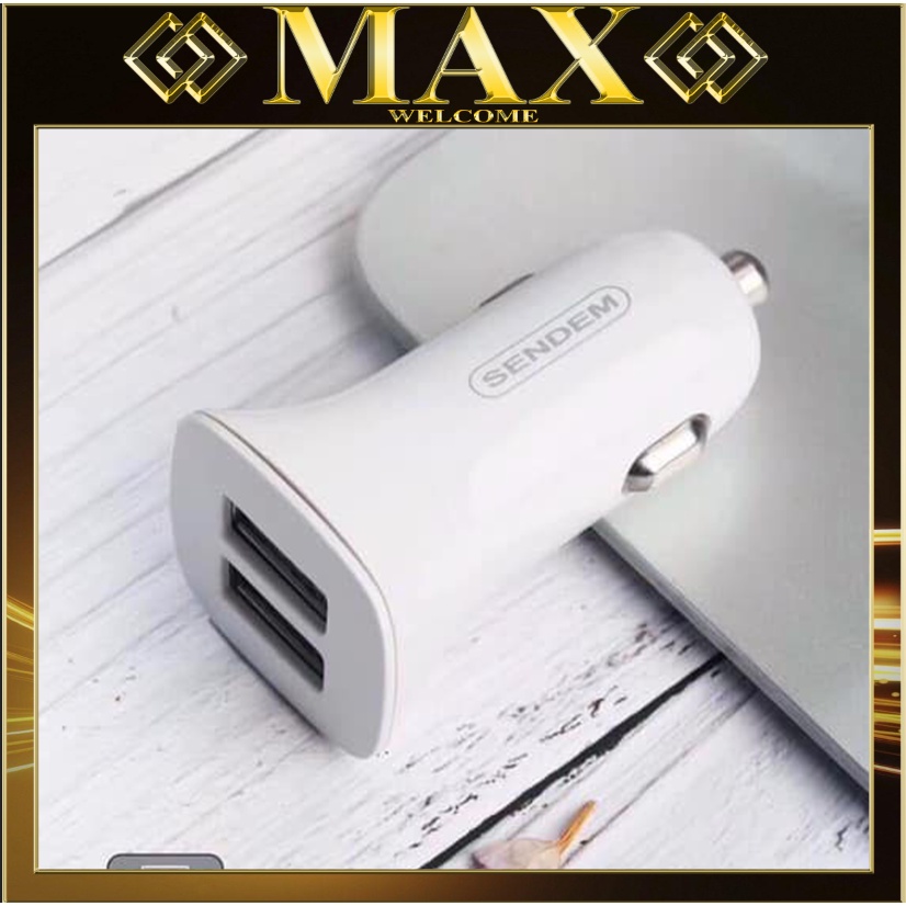 Tẩu Sạc Pin Điện Thoại Trên Ô Tô ( 2 Cổng USB) nhỏ gọn cực tiện lợi/Max