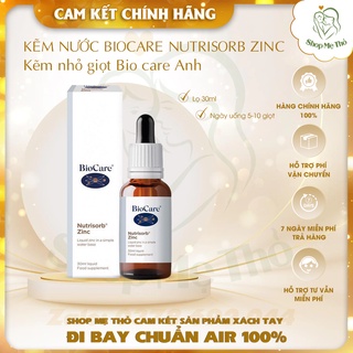 Kẽm nước Biocare Nutrisorb ZinC Plus Ascorbate , kẽm nhỏ giọt Bio care Anh