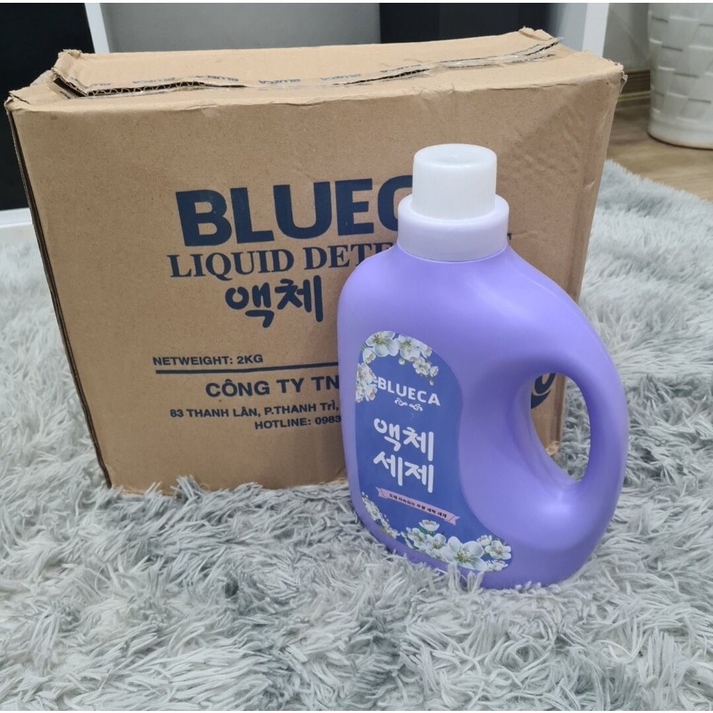 Nước giặt blueca công nghệ hàn quốc - can 2l đậm đặc - hương nước hoa pháp - ảnh sản phẩm 4