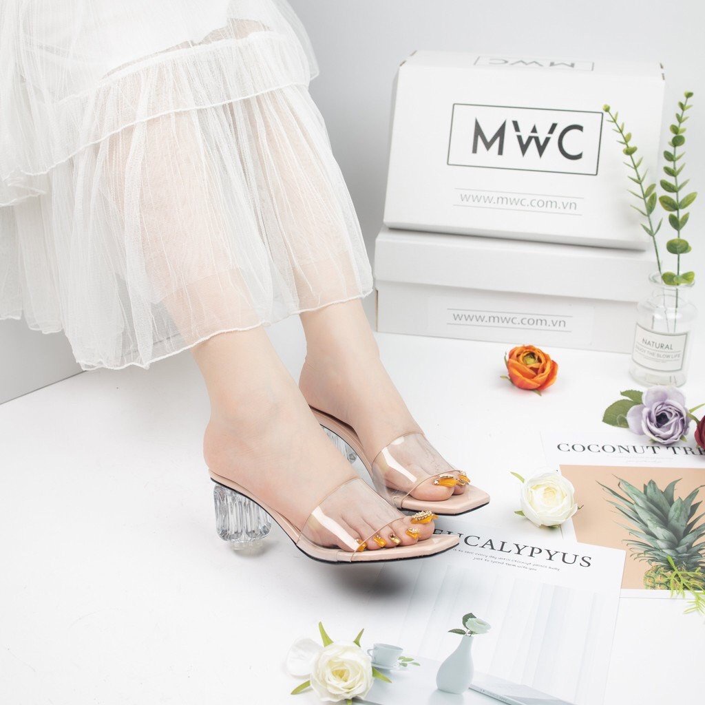 Giày cao gót 5p quai trong sang chảnh 009