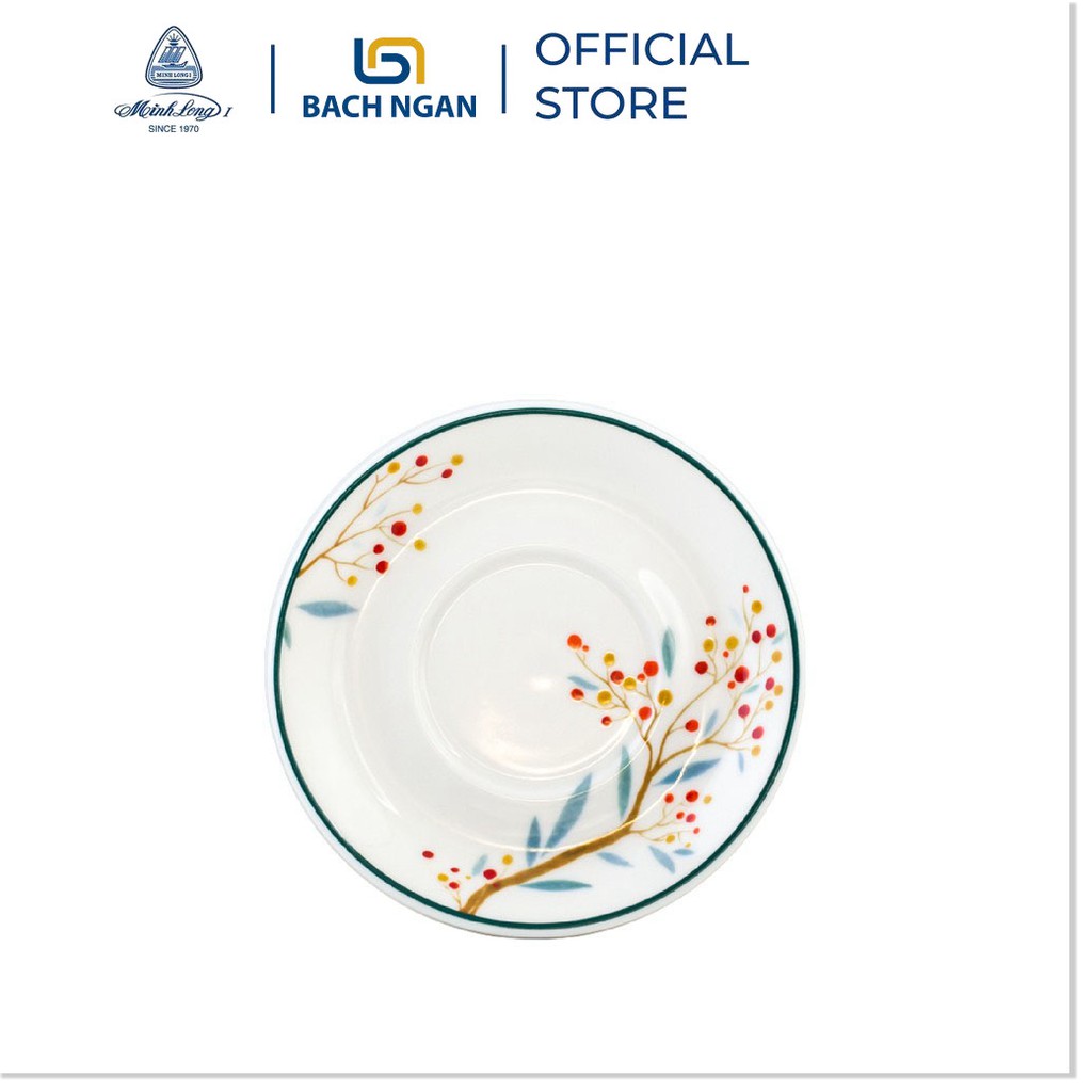 Bộ Ấm Trà Gốm Sứ Cao Cấp Minh Long 0.7 L Jasmine Quả đầu mùa hàng đẹp, sang trọng đãi khách, quà tặng - 6 tách