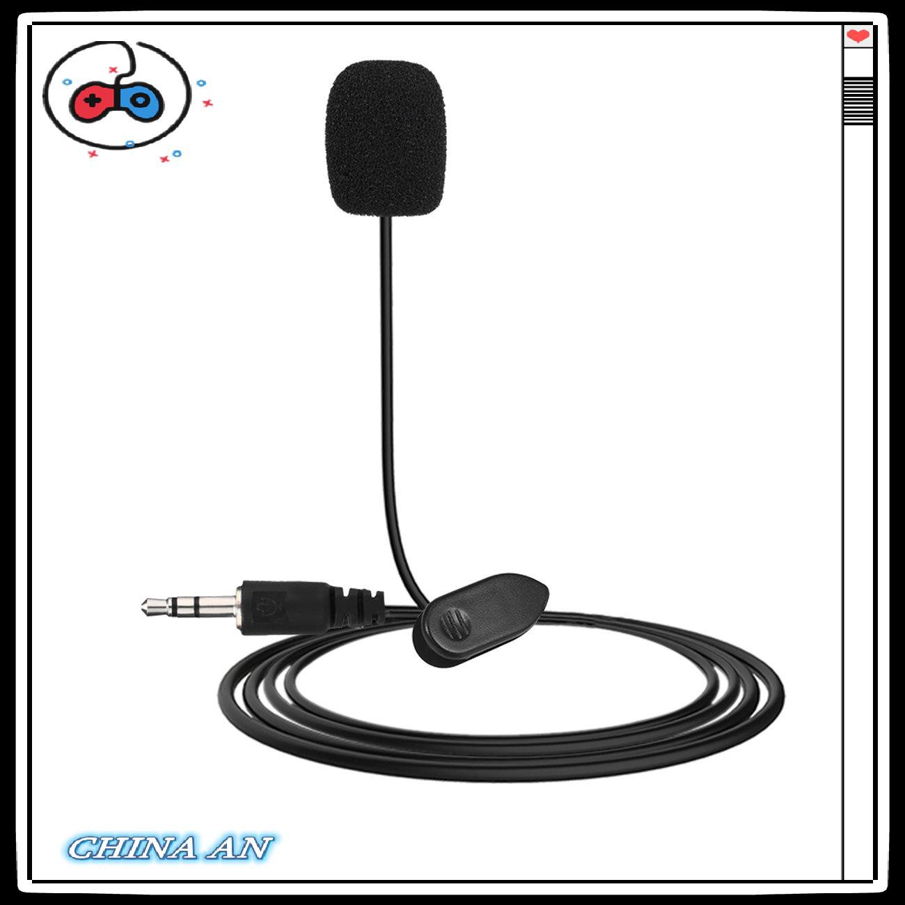 ⚡Hot sản phẩm/New 3.5mm Mini Studio Speech Mic Microphone W/ Clip For PC Desktop Notebook