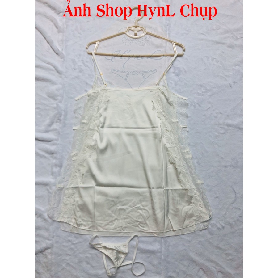 Đầm Ngủ Sexy 2 Dây Lụa Satin HynL Váy Ngủ Sexy Xuyên Thấu Gợi Cảm V004 | BigBuy360 - bigbuy360.vn