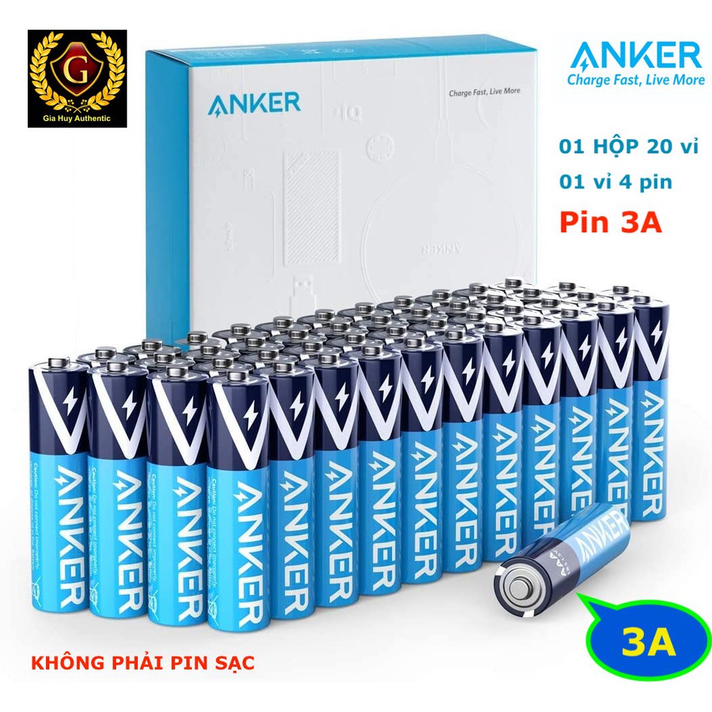 01 HỘP Pin AA / AAA, ANKER AlkaLine siêu bền (KHÔNG PHẢI PIN SẠC)