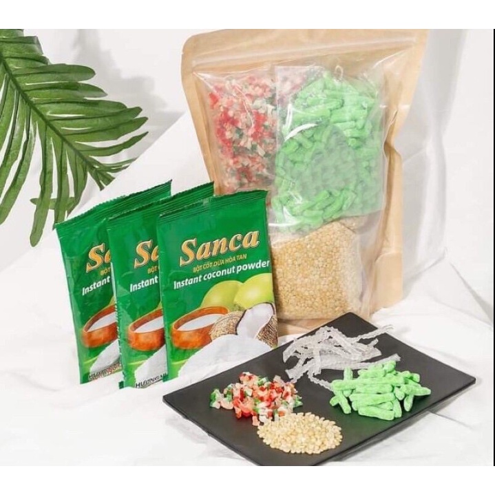 Set Chè Sương Sa Hạt Lựu Bánh Lọt Cốt Dừa Đầy Đủ Nguyên Liệu cooldcool mart
