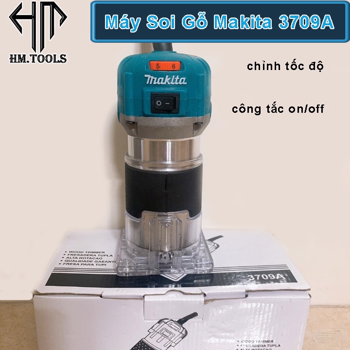 Máy phay gỗ cầm tay Makita 6.3mm, công suất 530w - Máy soi gỗ, máy soi alu, máy phay điều tốc