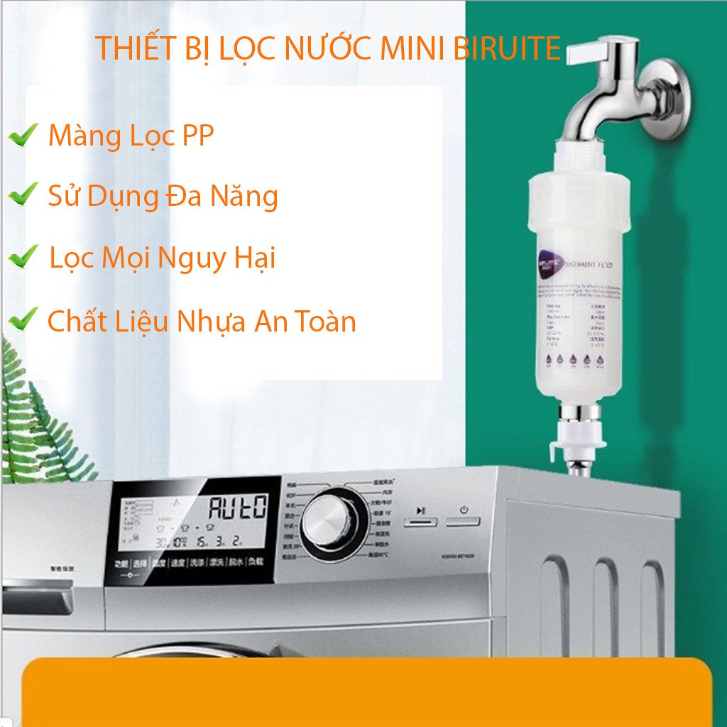 Thiết bị lọc nước sinh hoạt đầu nguồn tại vòi máy gia đình - Bộ lọc nước máy giặt - Cốc lọc sơ cấp