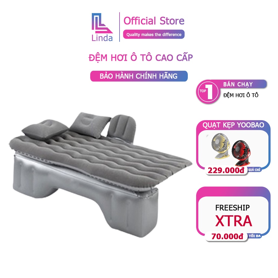 Đệm hơi ô tô nệm hơi xe ô tô cao cấp tặng kèm bơm điện và bộ gối