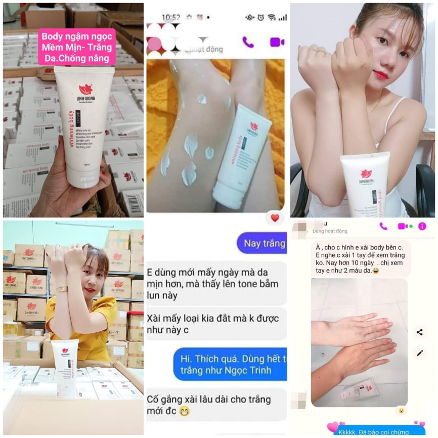 Kem Body trắng da, chống nắng