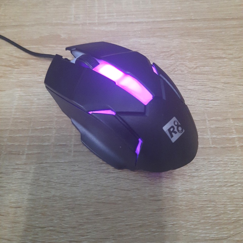 Chuột quang chơi game đèn led R8 1600 cập nhật mới nhất 2021