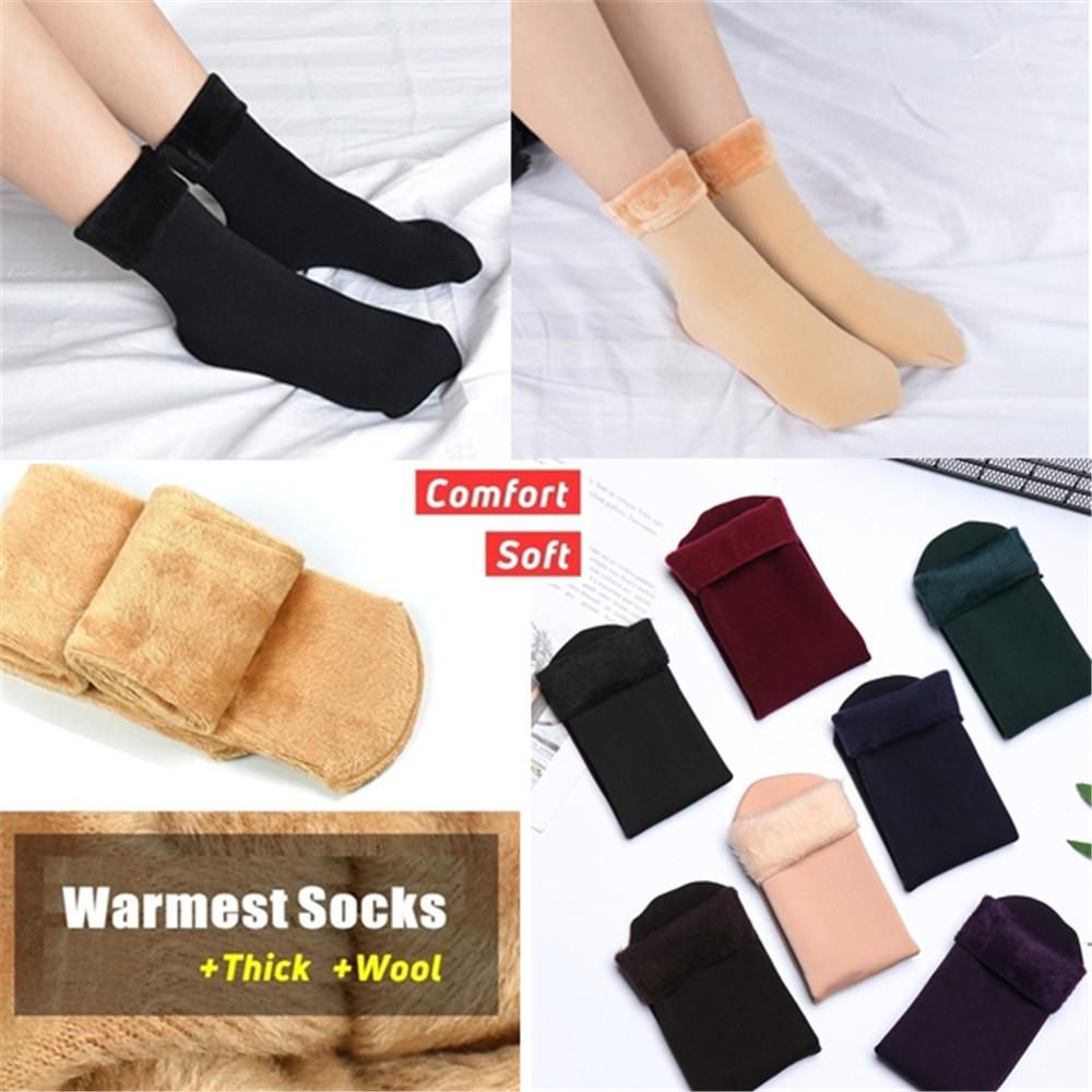 Vớ phối len dày ấm áp nhiều màu sắc tùy chọn thời trang thu đông dành cho cả nam và nữ