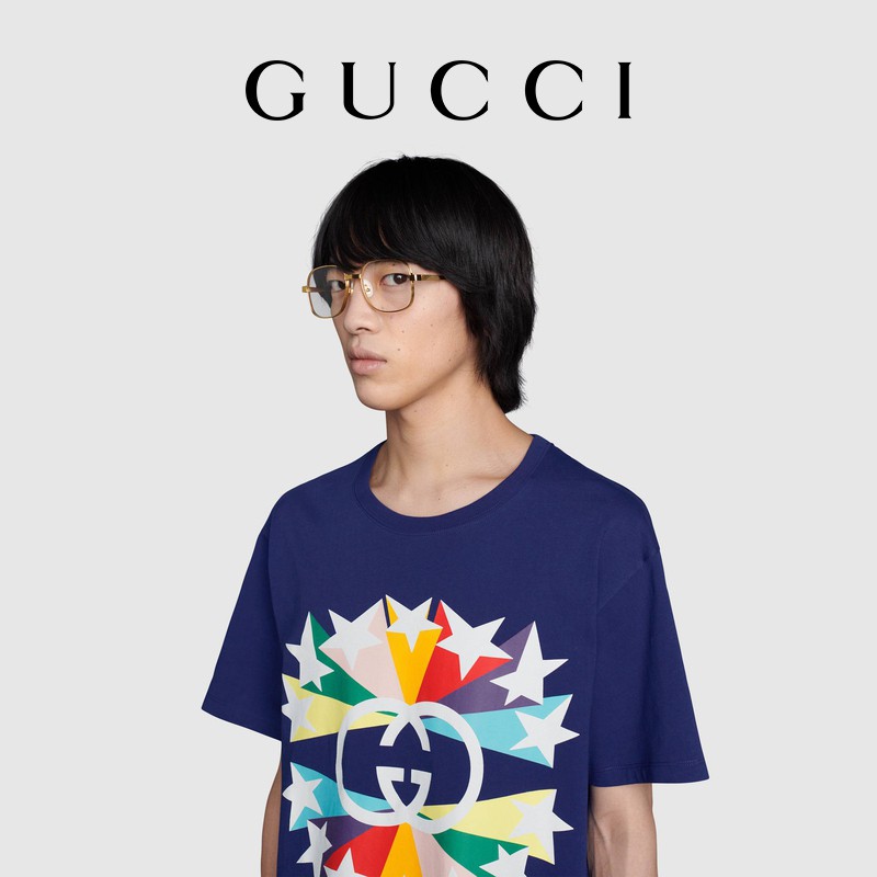 Áo Thun Cotton In Họa Tiết Gucci Series 5