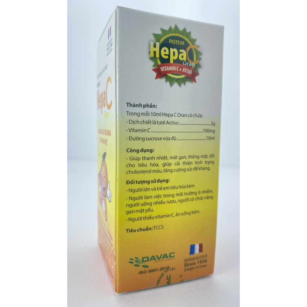 Siro HepaC.Bổ Sung Vitamin C Giúp Tăng Sức Đề Kháng,Thanh Nhiệt Cho Bé