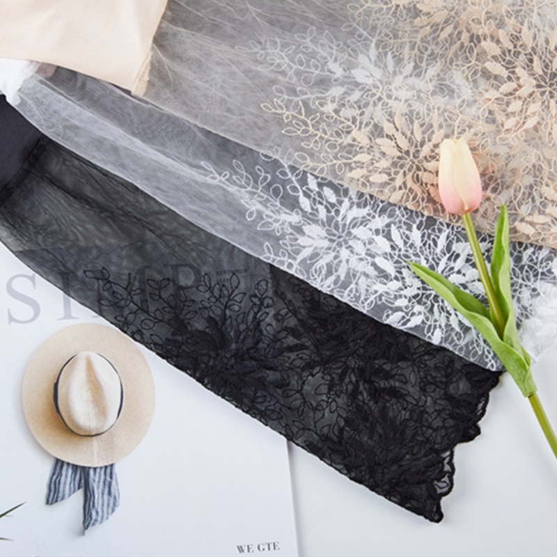 Xiangbao Chân Váy Chữ A Mini Dài Nửa Chân Phối Ren Mỏng Lưng Thun Màu Trơn Thời Trang Cho Nữ