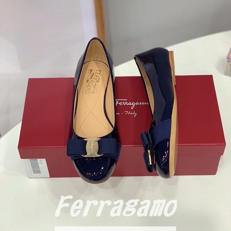 Giày Da Bóng Đế Bệt Nhập Khẩu 7 Màu Thời Trang Cho Nữ Size 34-41