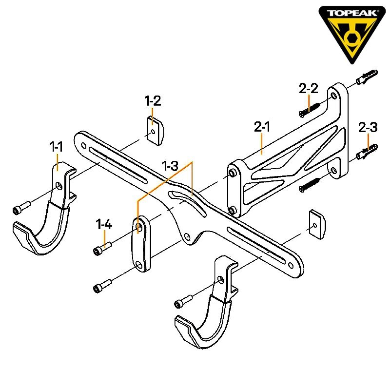 Pát treo xe đạp lên tường, hiệu Topeak TW017