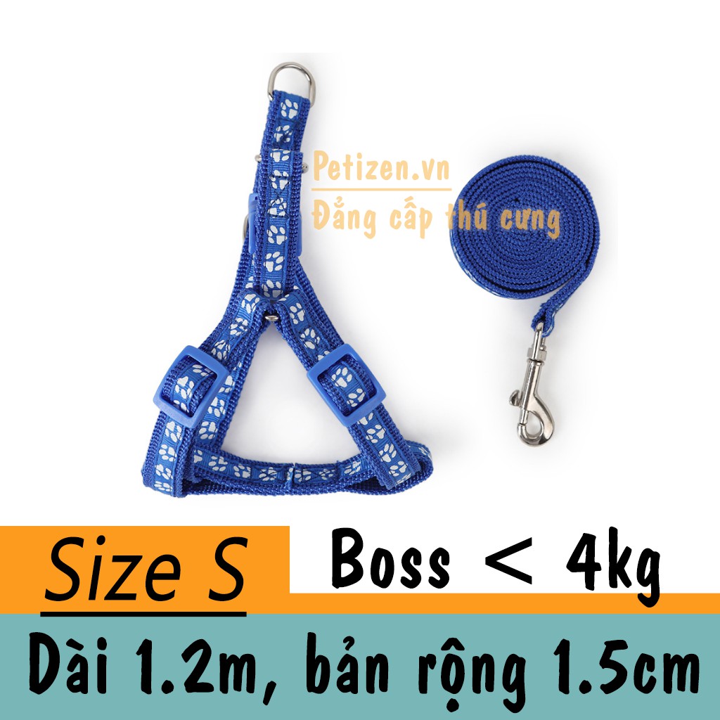 Bộ Đai yếm dây dù kèm dây dắt chó
